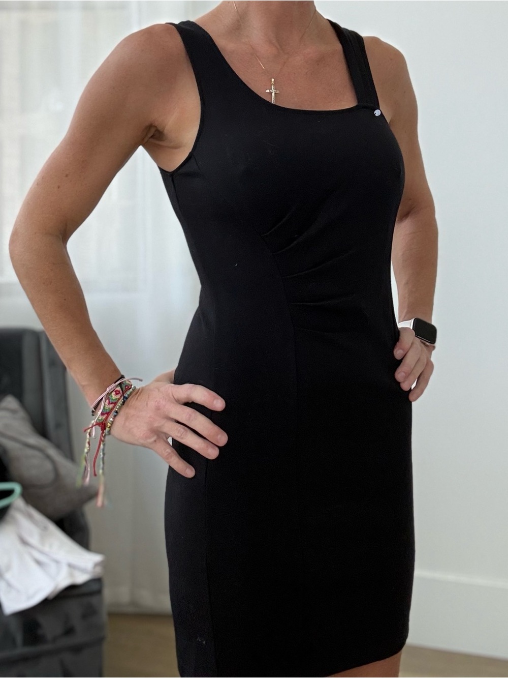Guess Black Sleeveless Sheath Mini Dress